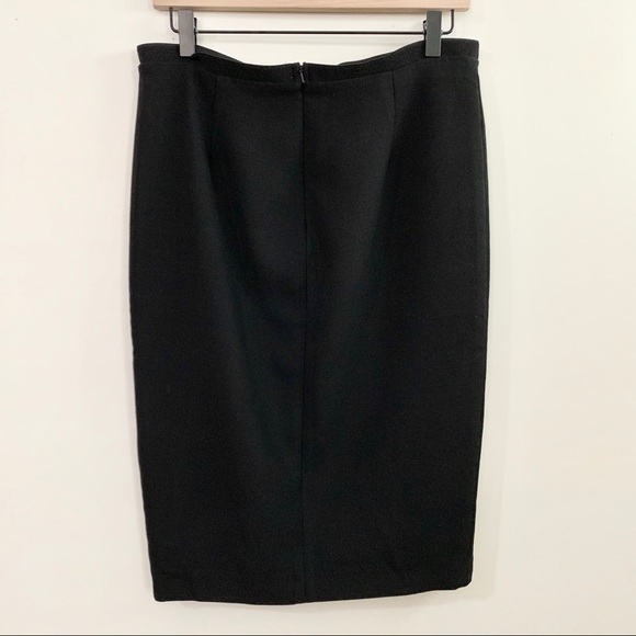ZARA WOMAN Black Front Zip Pencil Skirt - Picture 4 of 7